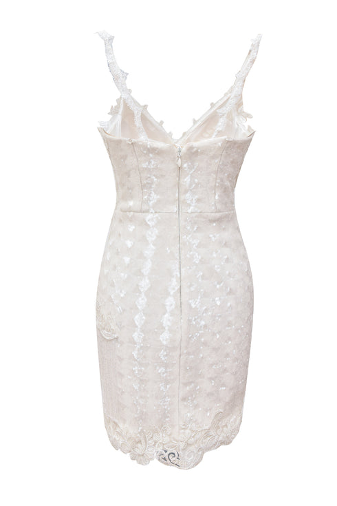 SEQUIN AND BEAD FINGERED AFTER DRESS - Barrus London